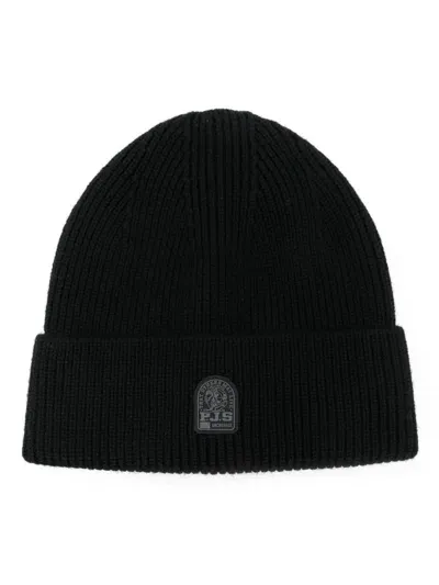 Parajumpers Logo-patch Beanie In Black