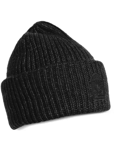 Parajumpers Logo-patch Beanie Hat In Black