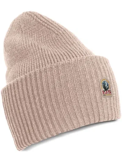 Parajumpers Logo-patch Beanie Hat In Neutrals