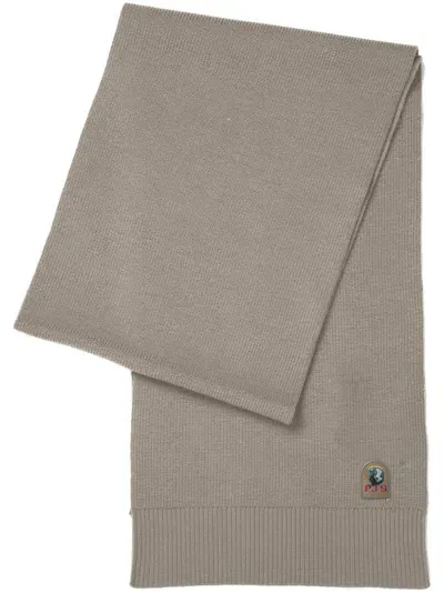 Parajumpers Logo Patch Scarf In Neutrals