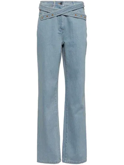 Paris Georgia Jo Straight-leg Jeans In Blue