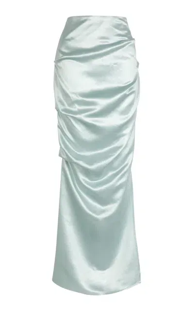 Paris Georgia Remmy Draped Maxi Skirt In Blue