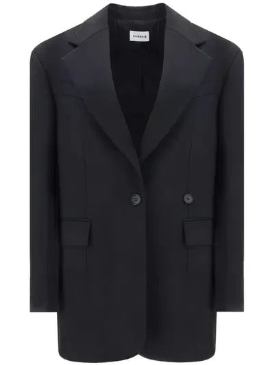 P.a.r.o.s.h Black Virgin Wool Blazer