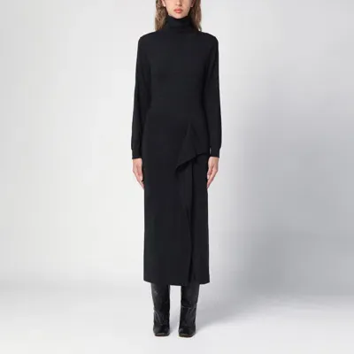 P.a.r.o.s.h Grey Turtleneck Dress In Wool Blend In Beige