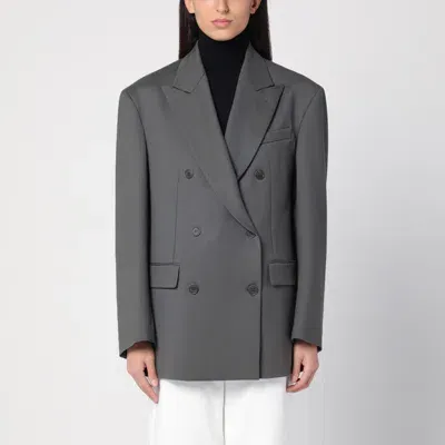 P.a.r.o.s.h Grey Wool Double-breasted Jacket