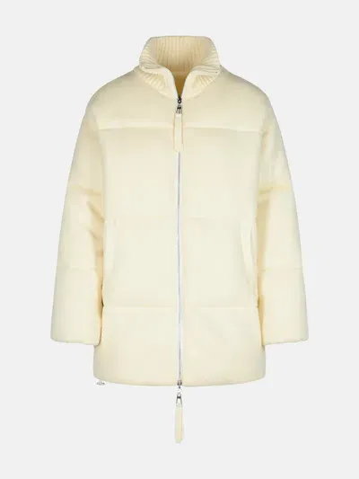 P.a.r.o.s.h 'last' Cream Wool Blend Down Jacket In Neutrals