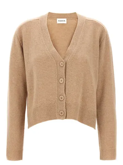 P.a.r.o.s.h Loos Cardigan In Beige