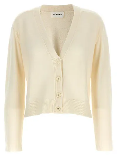 P.a.r.o.s.h Loos Cardigan In White