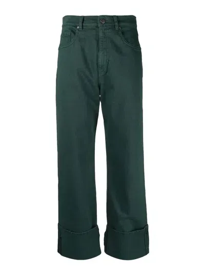 P.a.r.o.s.h P Cuffs Straight-leg Jeans In Dark Green