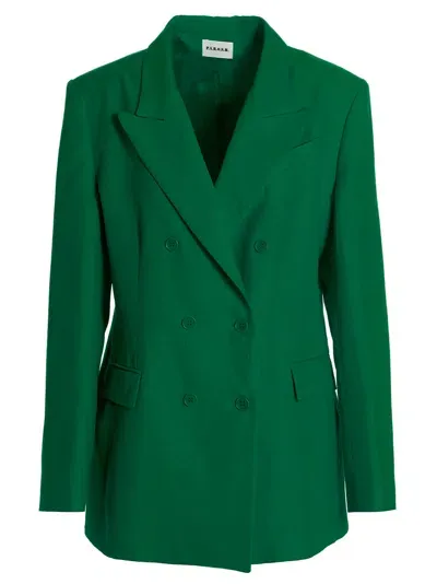 P.a.r.o.s.h Raisa Blazer Jacket In Green