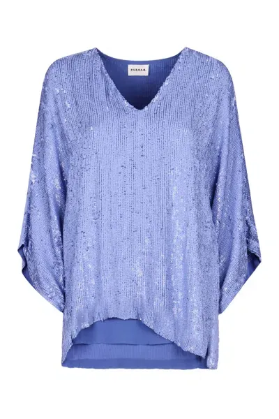 P.a.r.o.s.h Sequined Blouse In Purple