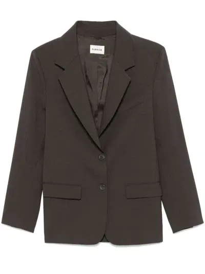 P.a.r.o.s.h Taupe Brown Virgin Wool Blend Blazer