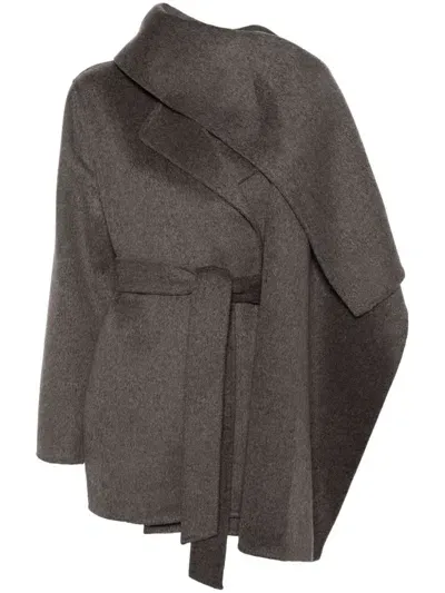 P.a.r.o.s.h Wool Coat In Grey