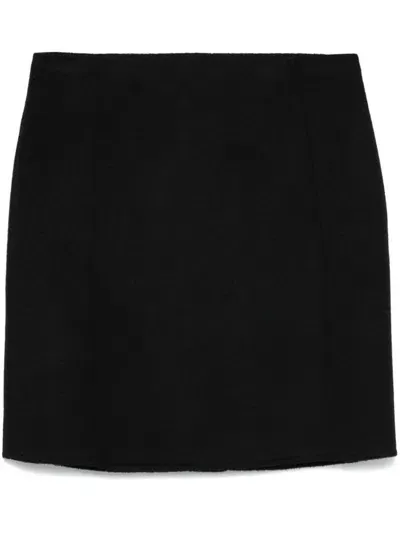 P.a.r.o.s.h Wool Skirt In Black