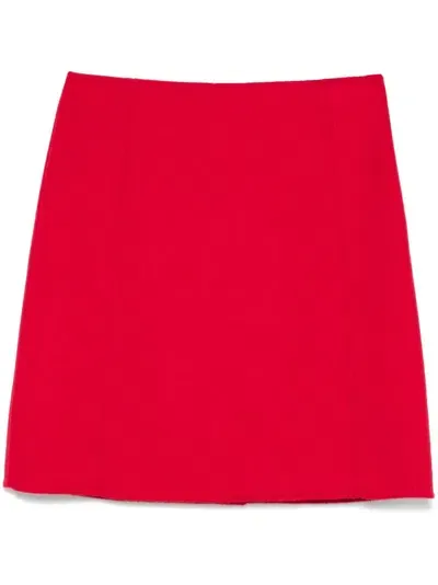 P.a.r.o.s.h Wool Skirt In Red