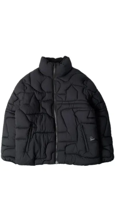 Parra Boring Village Puffer Jacket In Black