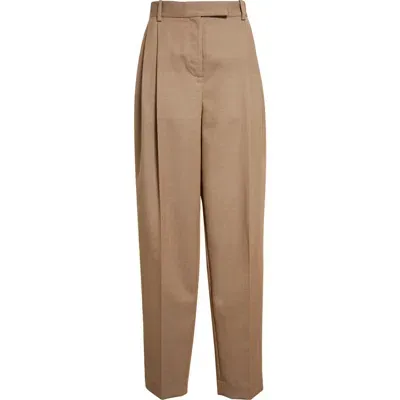 Partow Bacall Virgin Wool Trousers In Almond