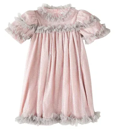 Patachou Kids' Tulle Dress In Pink