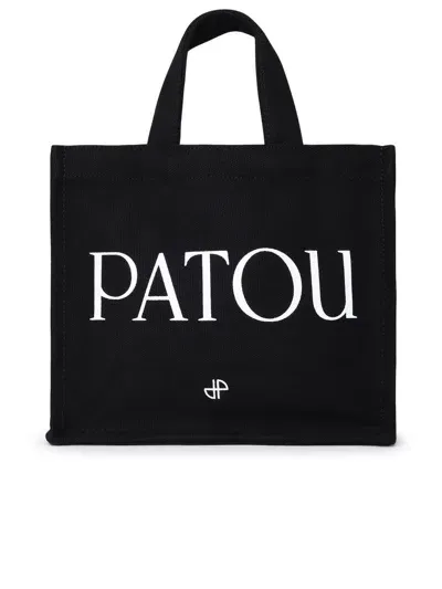 Patou Black Cotton Tote Bag