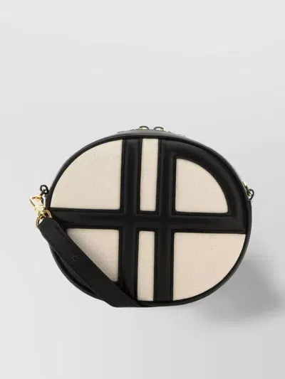 Patou Le Jp Leather Crossbody Bag In Black