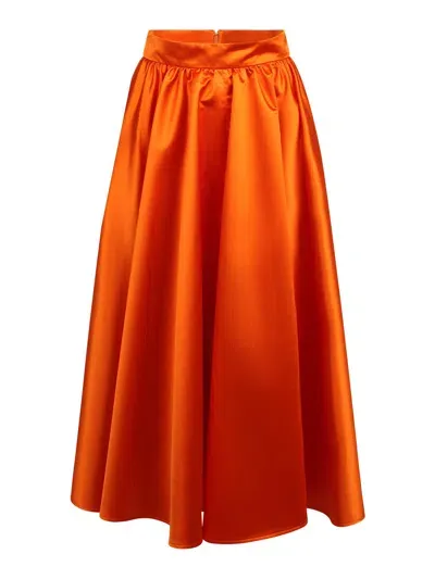 Patou Maxi Skirt In Orange