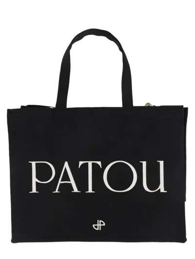 Patou Large "" Tote Bag In Black