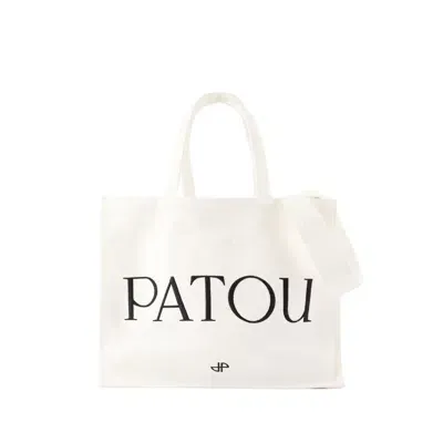 Patou Large Shopper Bag - Cotton - White