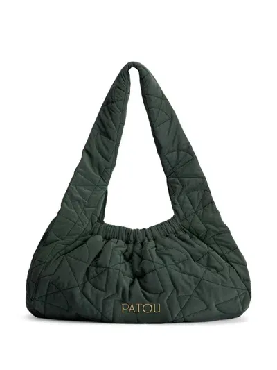 Patou Le Biscuit Shoulder Bag In Green