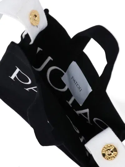 Patou Logo Tote Bag In Black