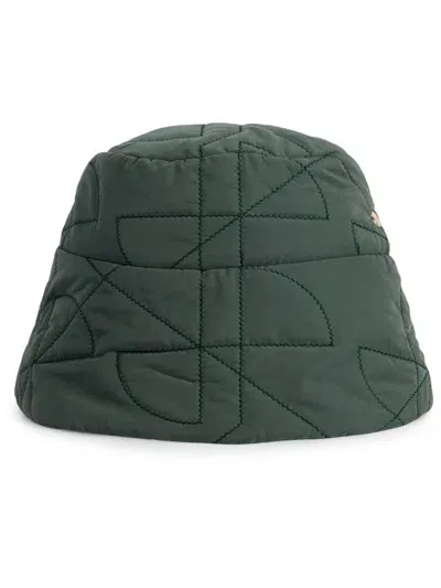 Patou Quilted Bucket Hat In Green