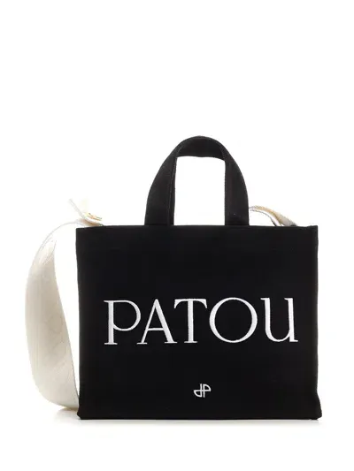 Patou Small  Tote Bag In Black