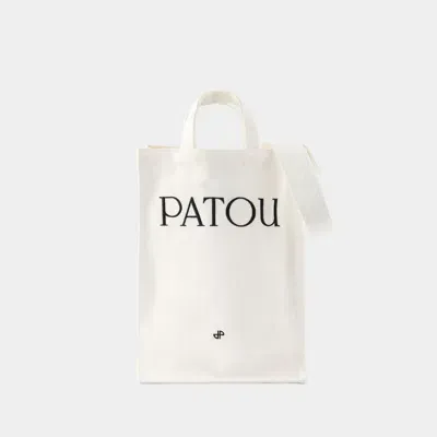 Patou Vertical Shopper Bag -  - Cotton - White