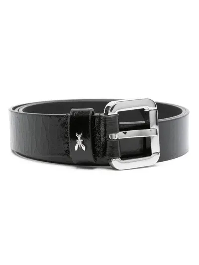 Patrizia Pepe Crinkled Belt In Black