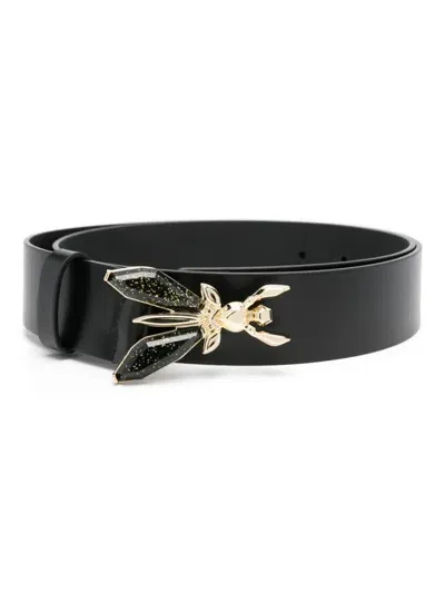 Patrizia Pepe Fly-buckle Belt In Black