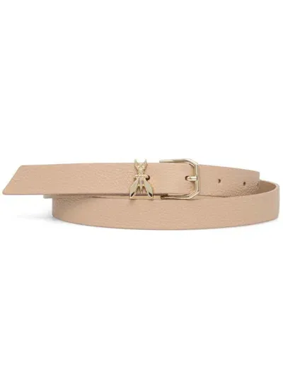 Patrizia Pepe Logo Buckle Belt In Brown