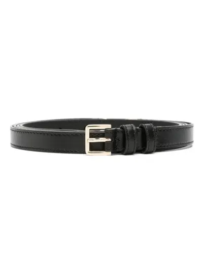 Patrizia Pepe Logo-plaque Belt In Black