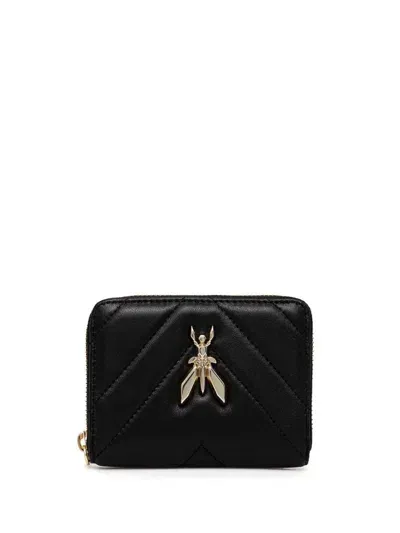 Patrizia Pepe Logo-plaque Leather Wallet In Black