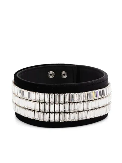 Patrizia Pepe Rhinestone-embellished Choker In Black