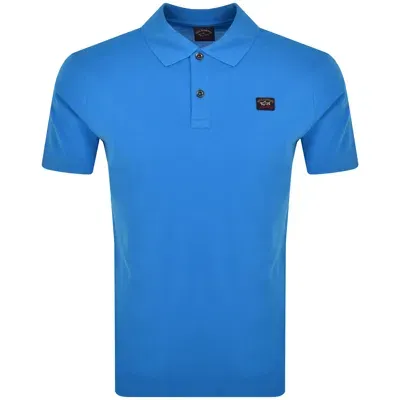 Paul &amp; Shark Paul And Shark Logo Polo T Shirt Blue