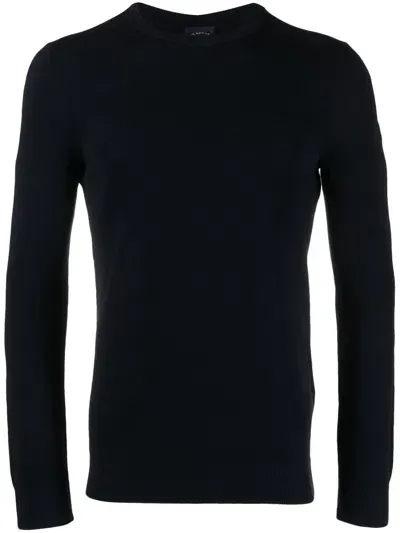 Paul & Shark Long-sleeve Organic-cotton Jumper In Blue