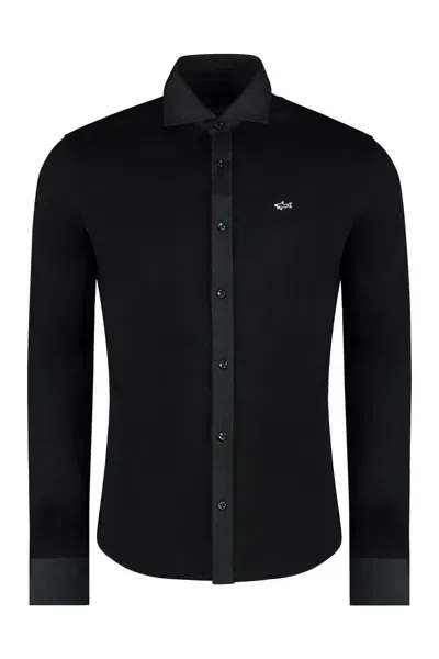 Paul & Shark Cotton Shirt In Black