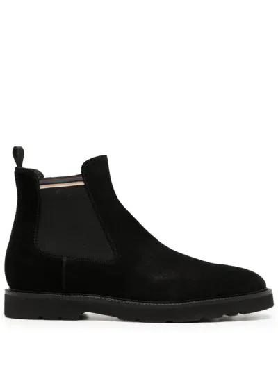 Paul Smith Argo Suede Chelsea Boots In Black