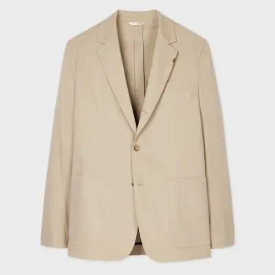 Paul Smith Beige Stretch-cotton Twill Three-button Blazer Brown