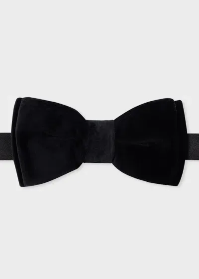 Paul Smith Adjustable Velvet Bow Tie In Black