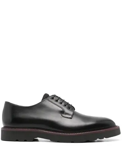 Paul Smith Leather Derby Shoes In Black