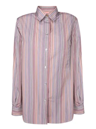 Paul Smith Multicolor Striped Cotton Shirt