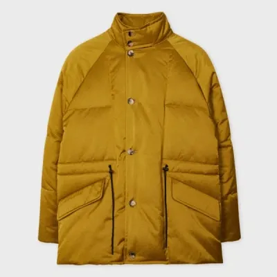 Paul Smith Mustard Recycled Nylon-blend Down Coat Yellow