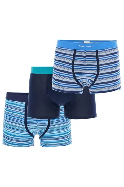 Paul Smith 'organic Cotton Triple Pack Boxer In Blue