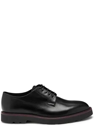 Paul Smith Ras Leather Derby Shoes In Black