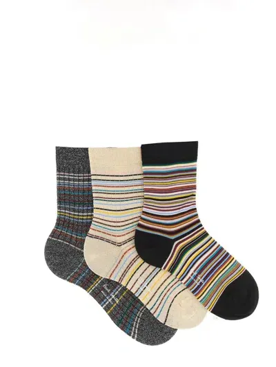 Paul Smith Set Of Three Socks In Multi